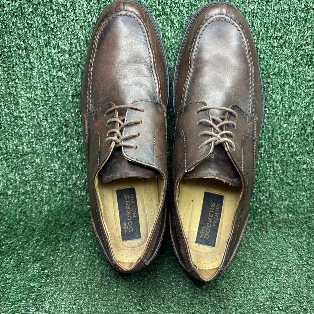 Dockers Phoenician Mahogany Dress Shoes Leather Moc Toe Oxford Brown Mens Sz 10M